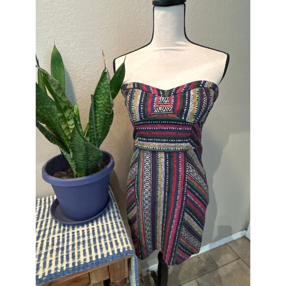 Staring at Stars Cotton Striped Strapless Dress - Picture 2 of 10